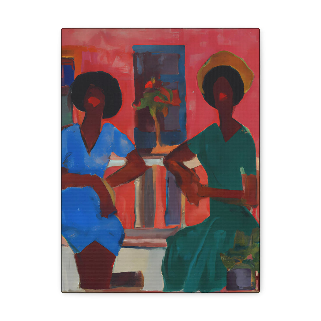 Green Friend Lounge Series, Canvas Wall Art