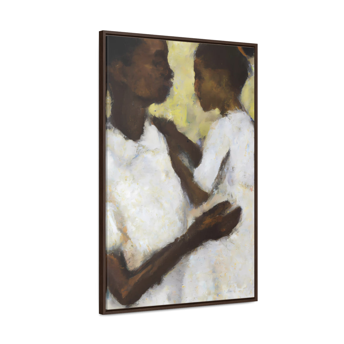 Ivory Mother, Daughter Series | Framed Canvas Art