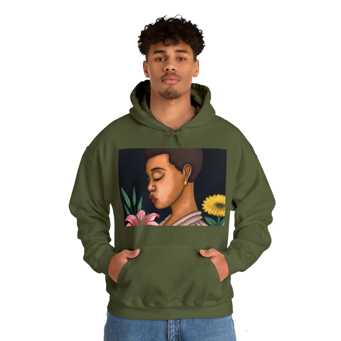 Afro Beauty, Unisex Heavy Hooded Sweatshirt