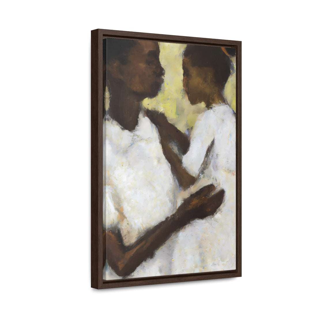 Ivory Mother, Daughter Series | Framed Canvas Art