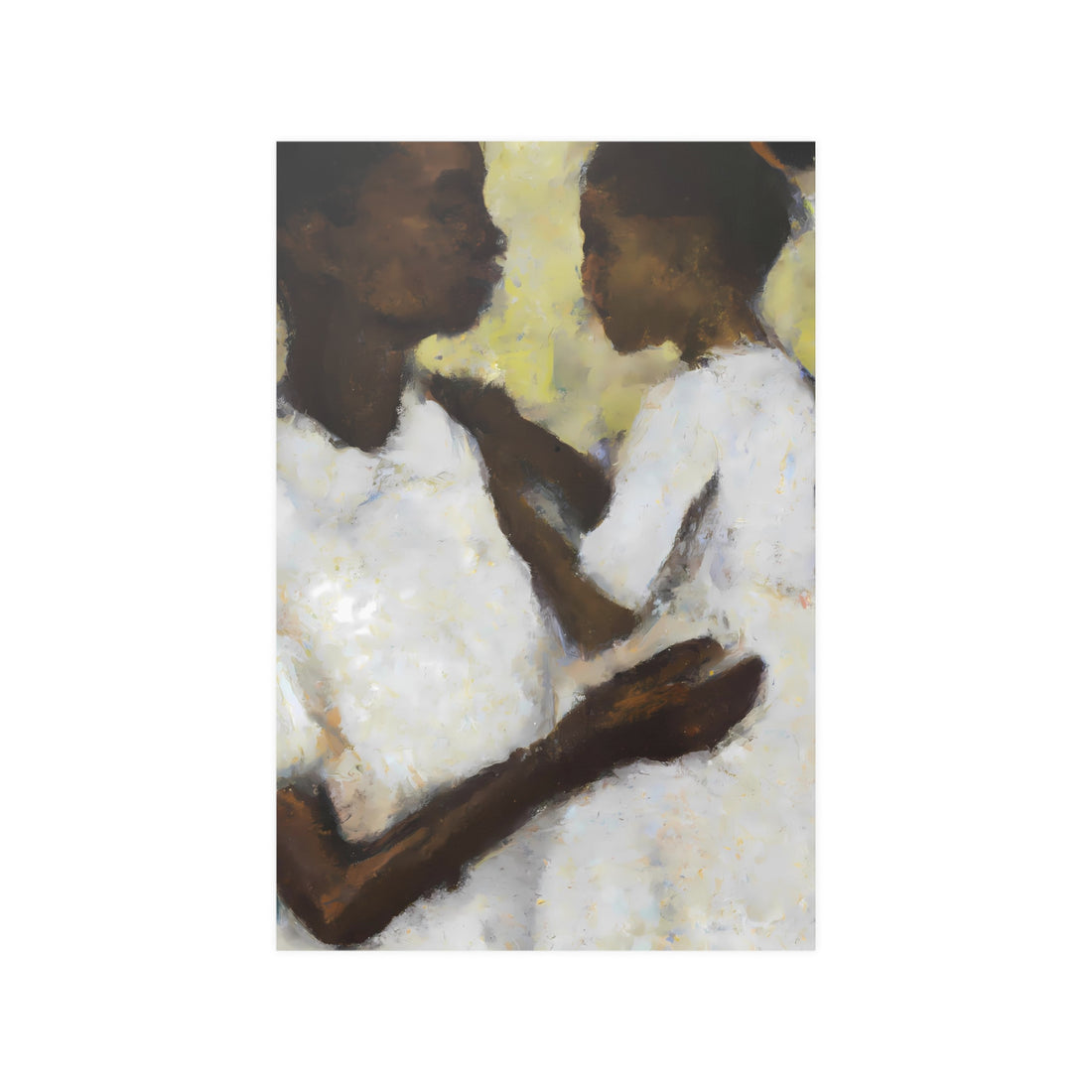 Ivory Mother Black Art Wall Poster