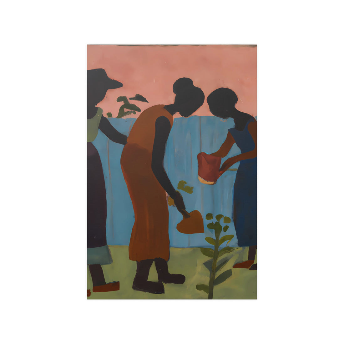 Lady in Rust Black Art Wall Poster
