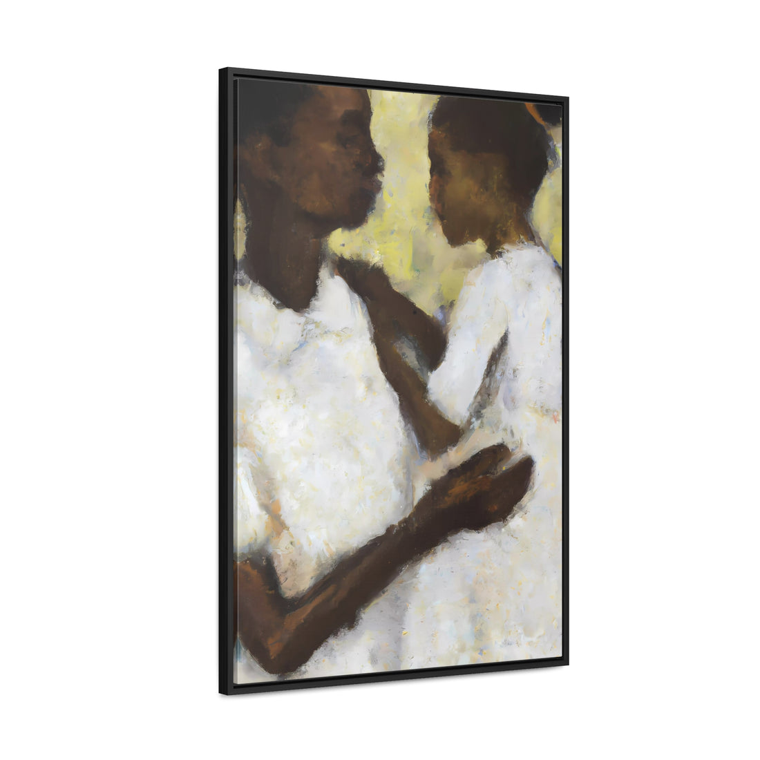 Ivory Mother, Daughter Series | Framed Canvas Art