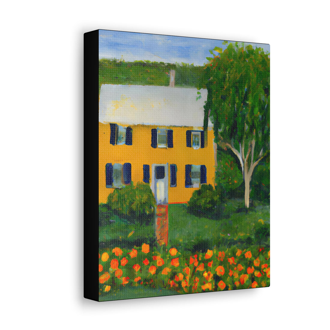 Yellow Shutters, Cottage Series Canvas wall art