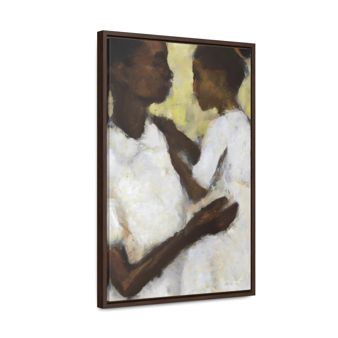 Ivory Mother, Daughter Series | Framed Canvas Art