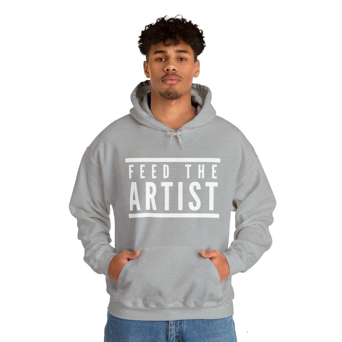 Feed the Artist Hoodie, Unisex Heavy Hooded Sweatshirt