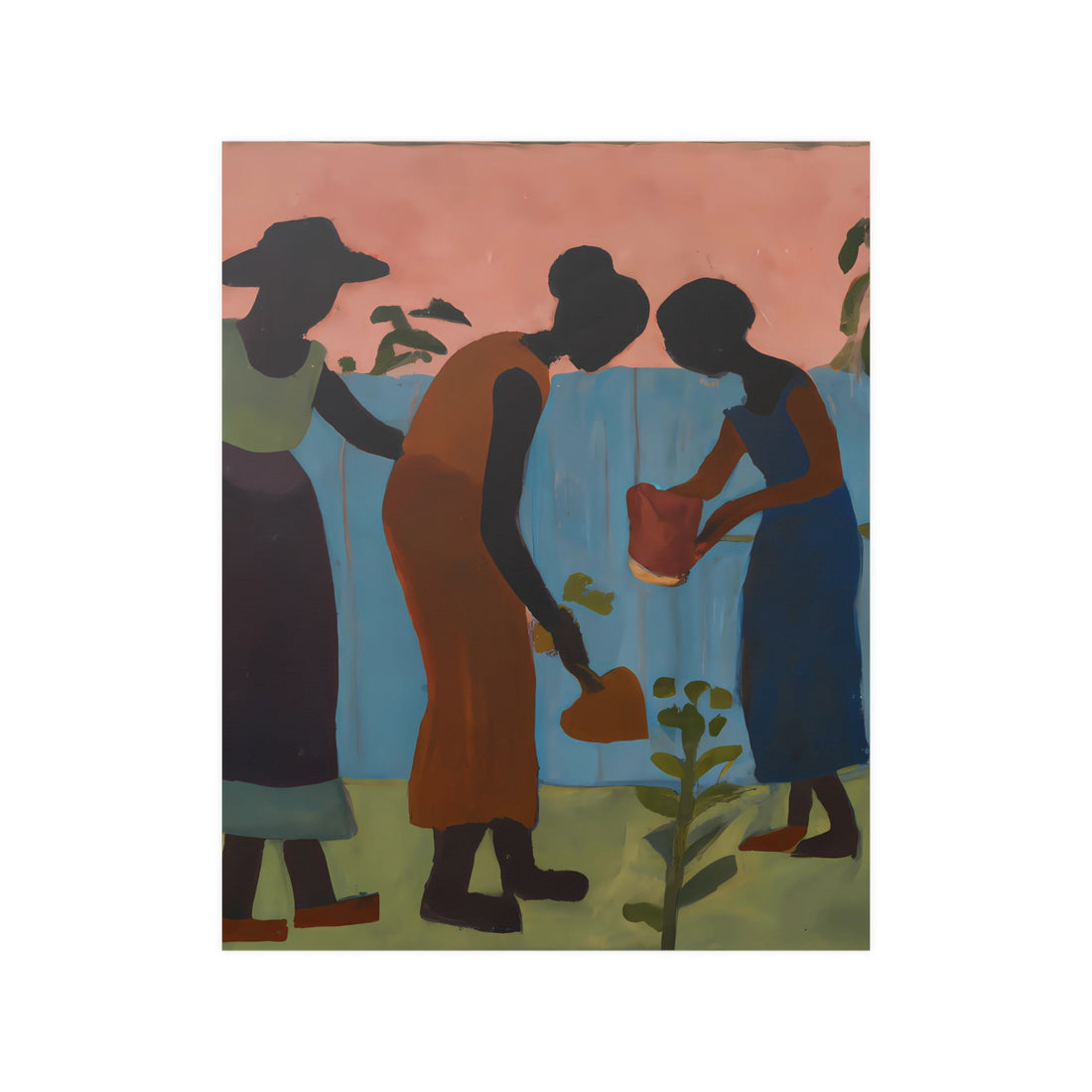 Lady in Rust Black Art Wall Poster