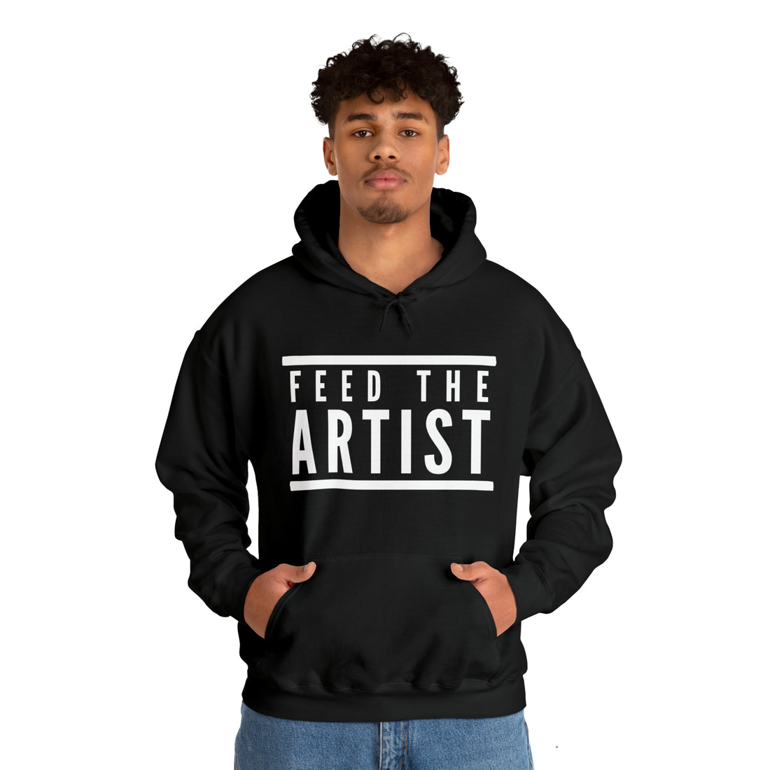Feed the Artist Hoodie, Unisex Heavy Hooded Sweatshirt