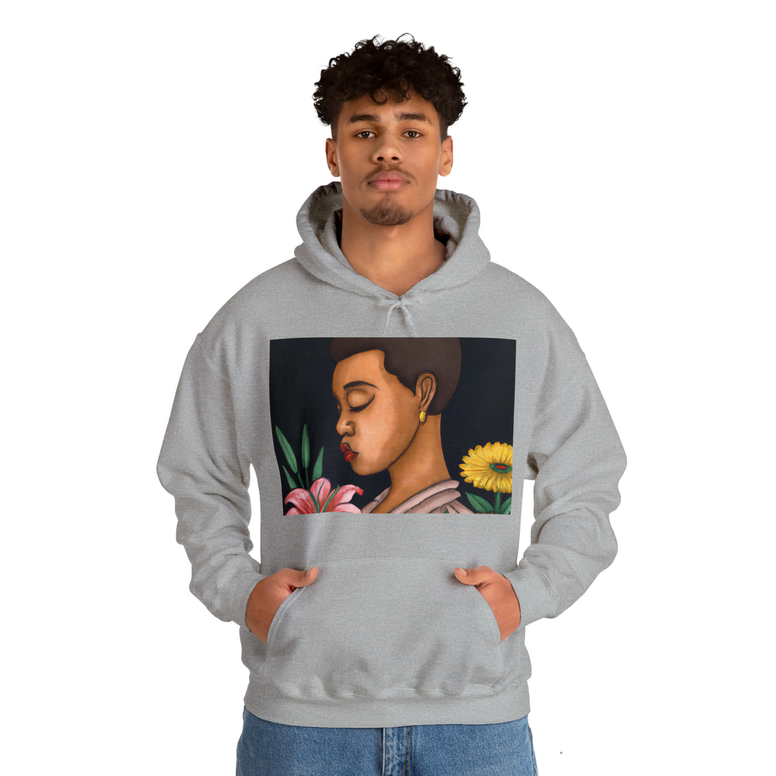 Afro Beauty, Unisex Heavy Hooded Sweatshirt
