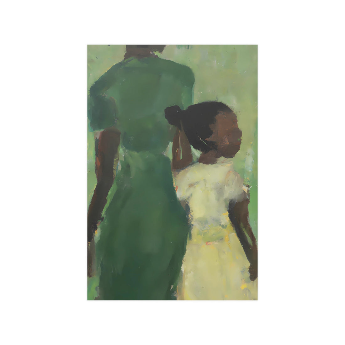 Green Mother Black Art Wall Poster
