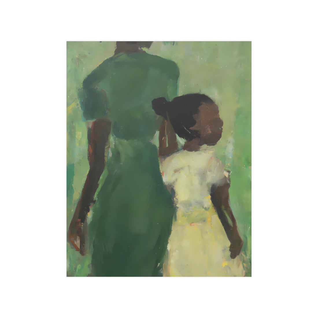 Green Mother Black Art Wall Poster