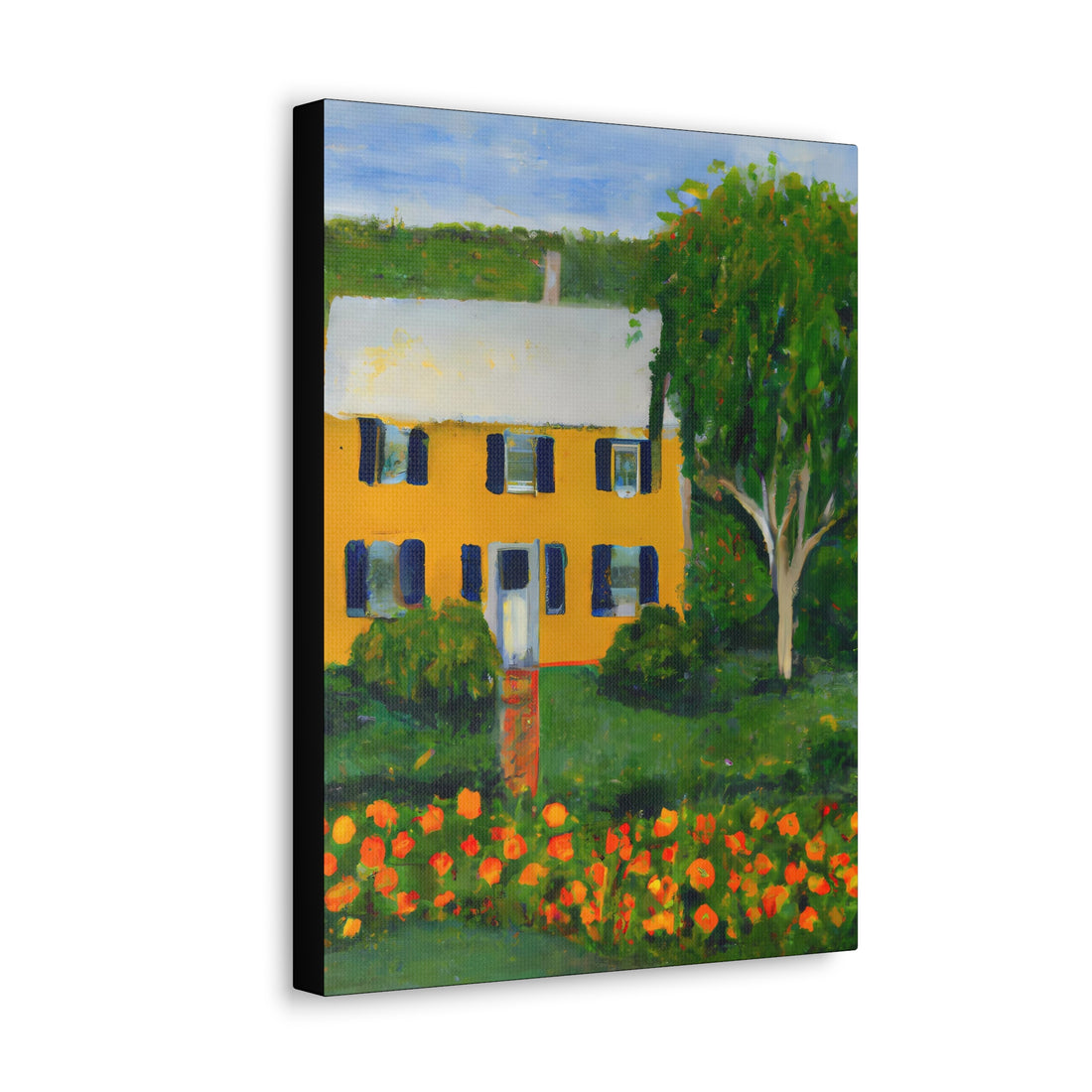Yellow Shutters, Cottage Series Canvas wall art