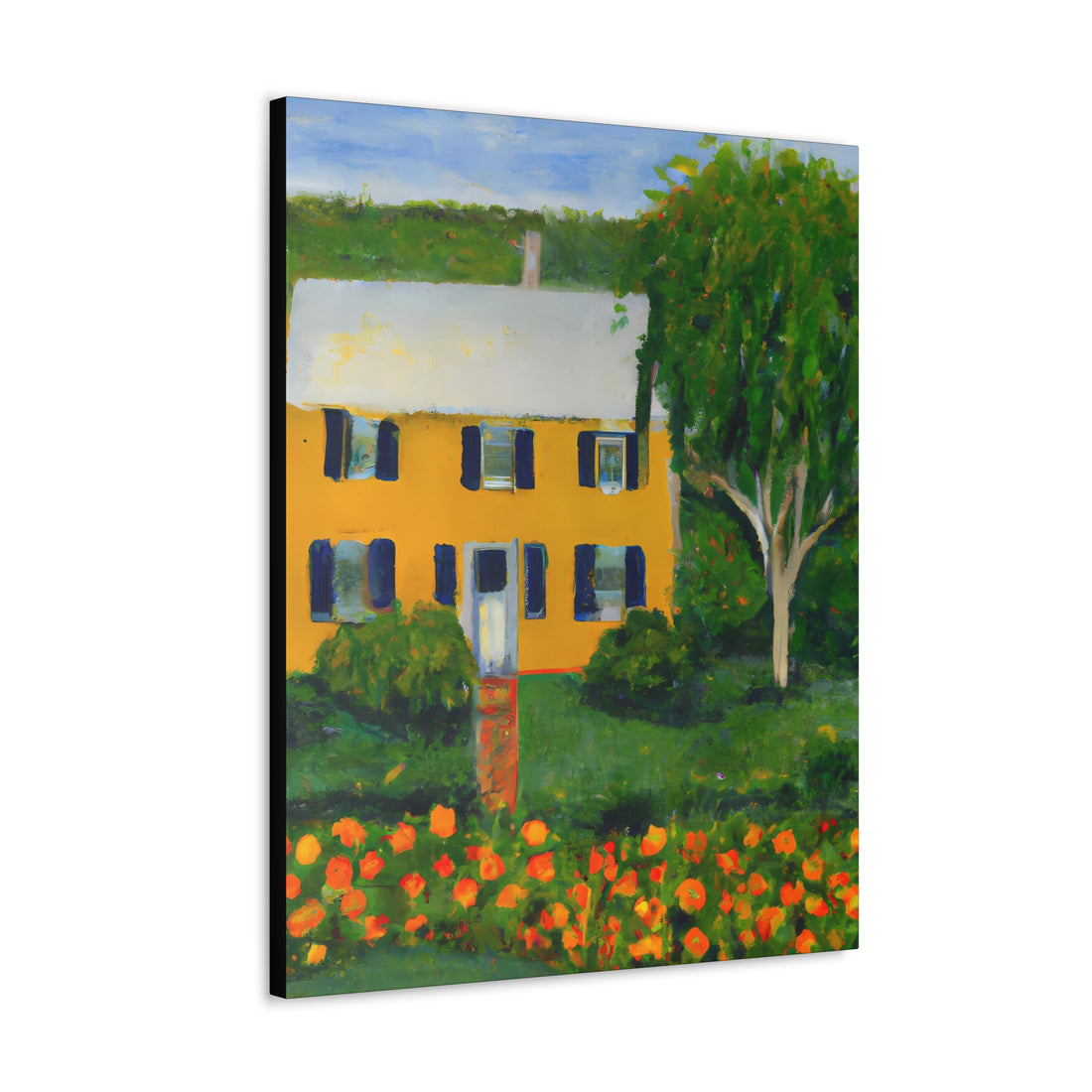 Yellow Shutters, Cottage Series Canvas wall art