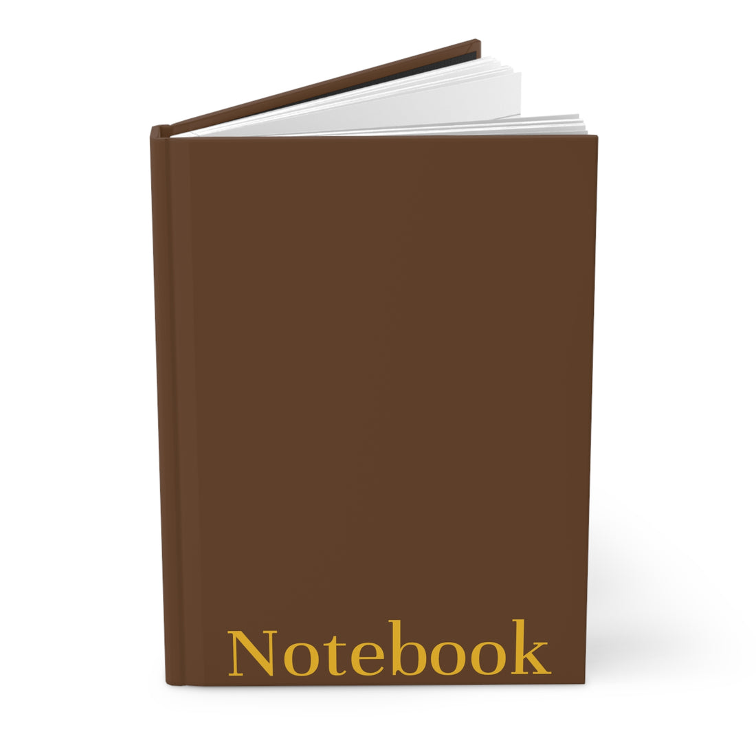 Brown and Gold Notebook, Matte Hardcover Journal