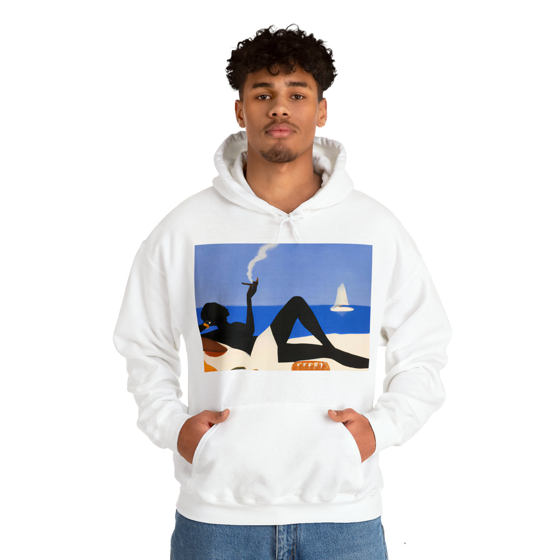 Ebony Beauty, Unisex Heavy Hooded Sweatshirt