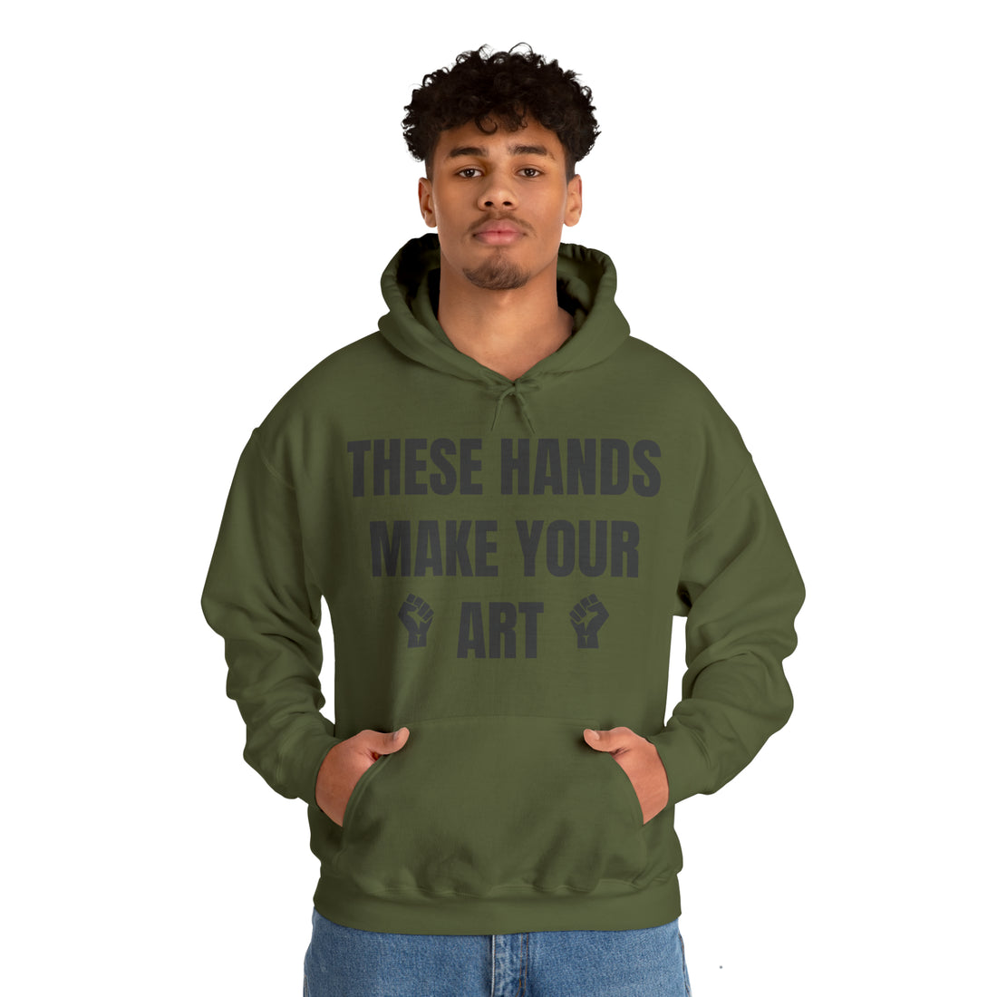These Hands Artist Hoodie, Unisex Heavy Hooded Sweatshirt