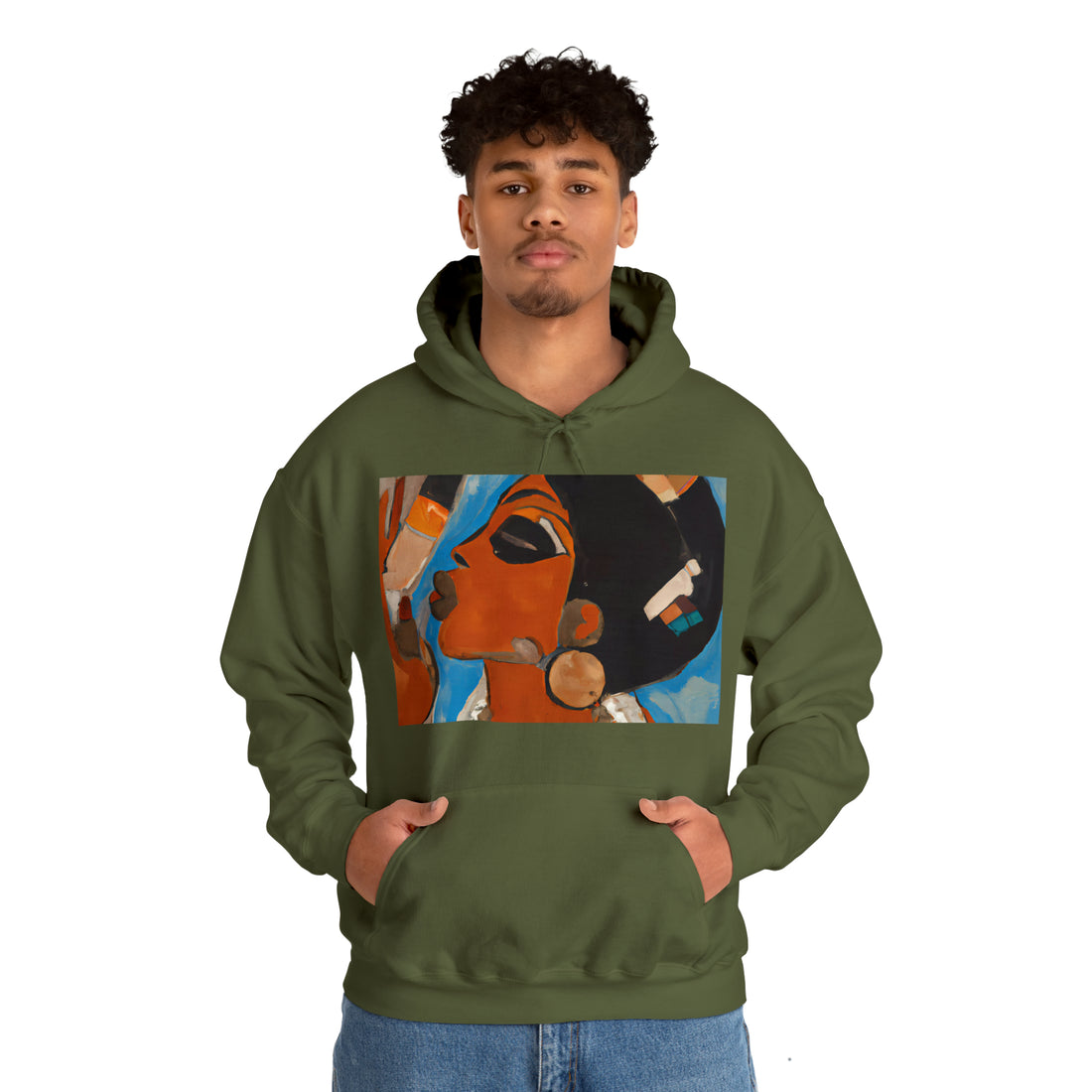 Egyptian Beauty, Unisex Heavy Hooded Sweatshirt
