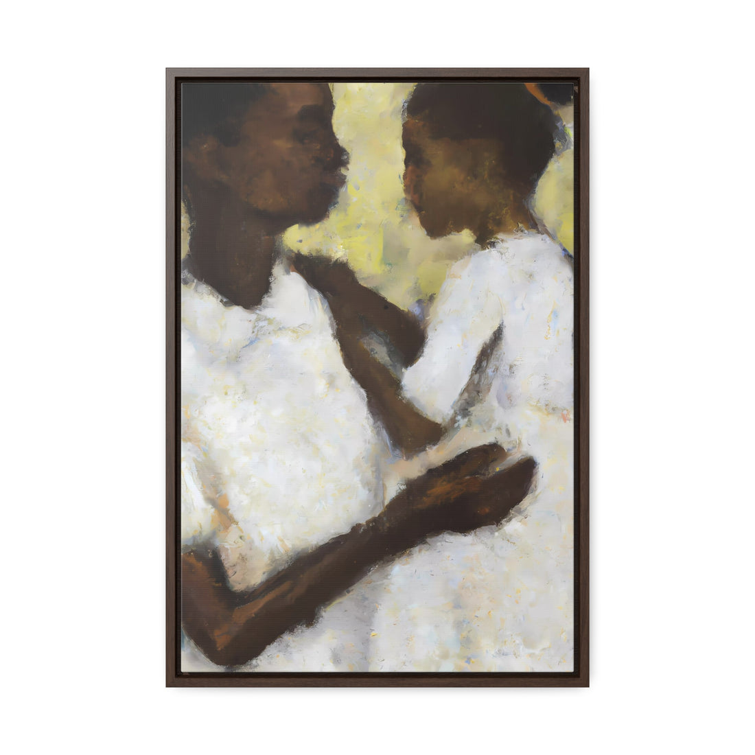 Ivory Mother, Daughter Series | Framed Canvas Art