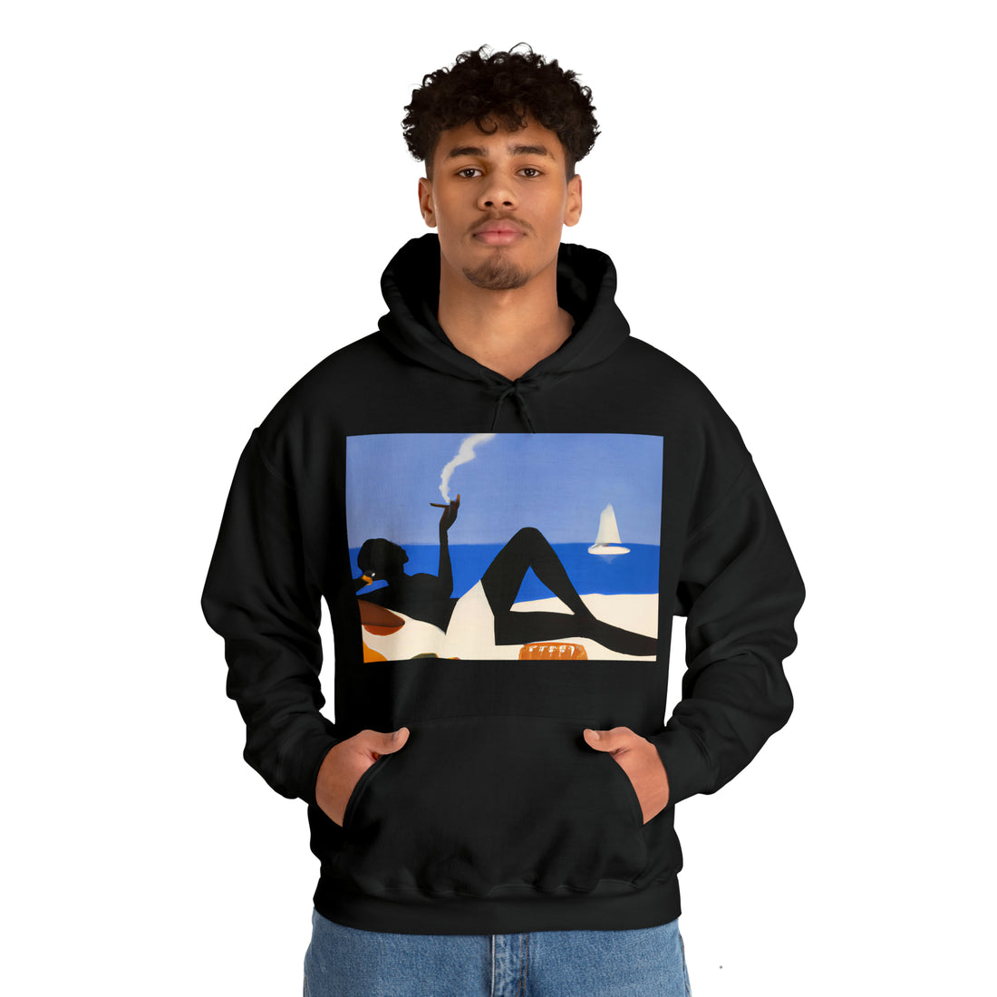 Ebony Beauty, Unisex Heavy Hooded Sweatshirt