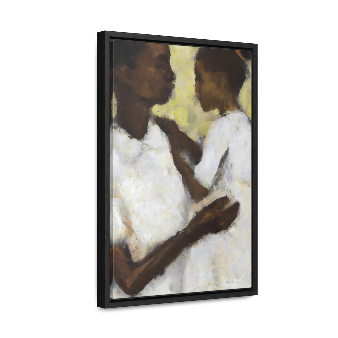 Ivory Mother, Daughter Series | Framed Canvas Art