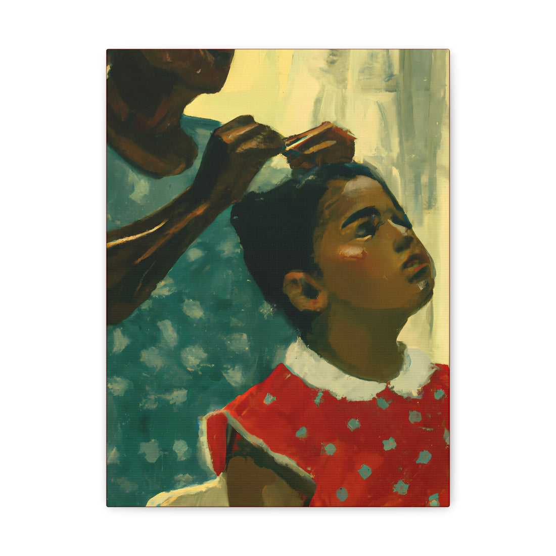 Hair Days 2, Canvas Wall Art Daughter Series