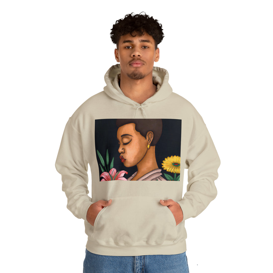 Afro Beauty, Unisex Heavy Hooded Sweatshirt