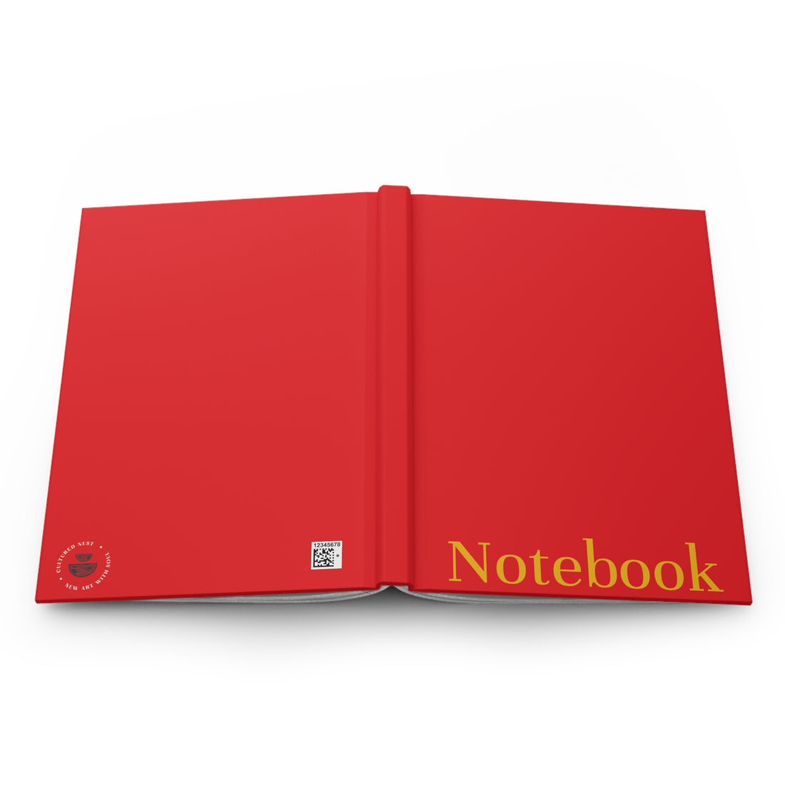 Red and Gold Notebook, Matte Hardcover Journal