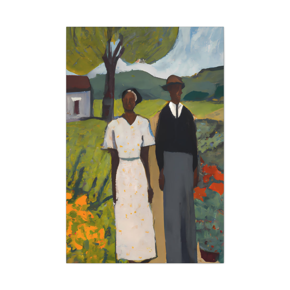 Fall Plantings Folk Art Series, CANVAS wall art