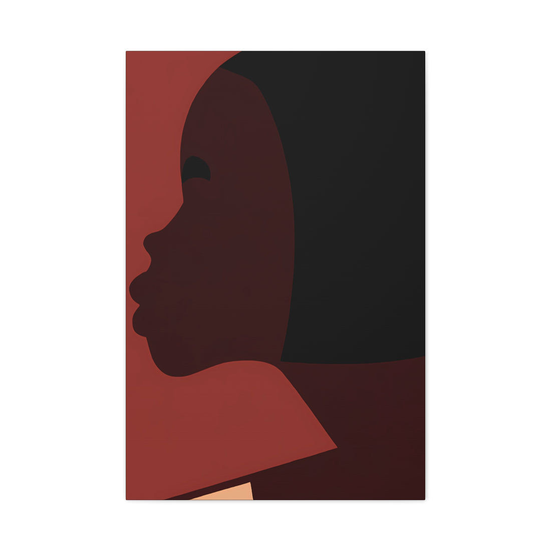 The Bob, Black Hair Art Series | Canvas Wall Art