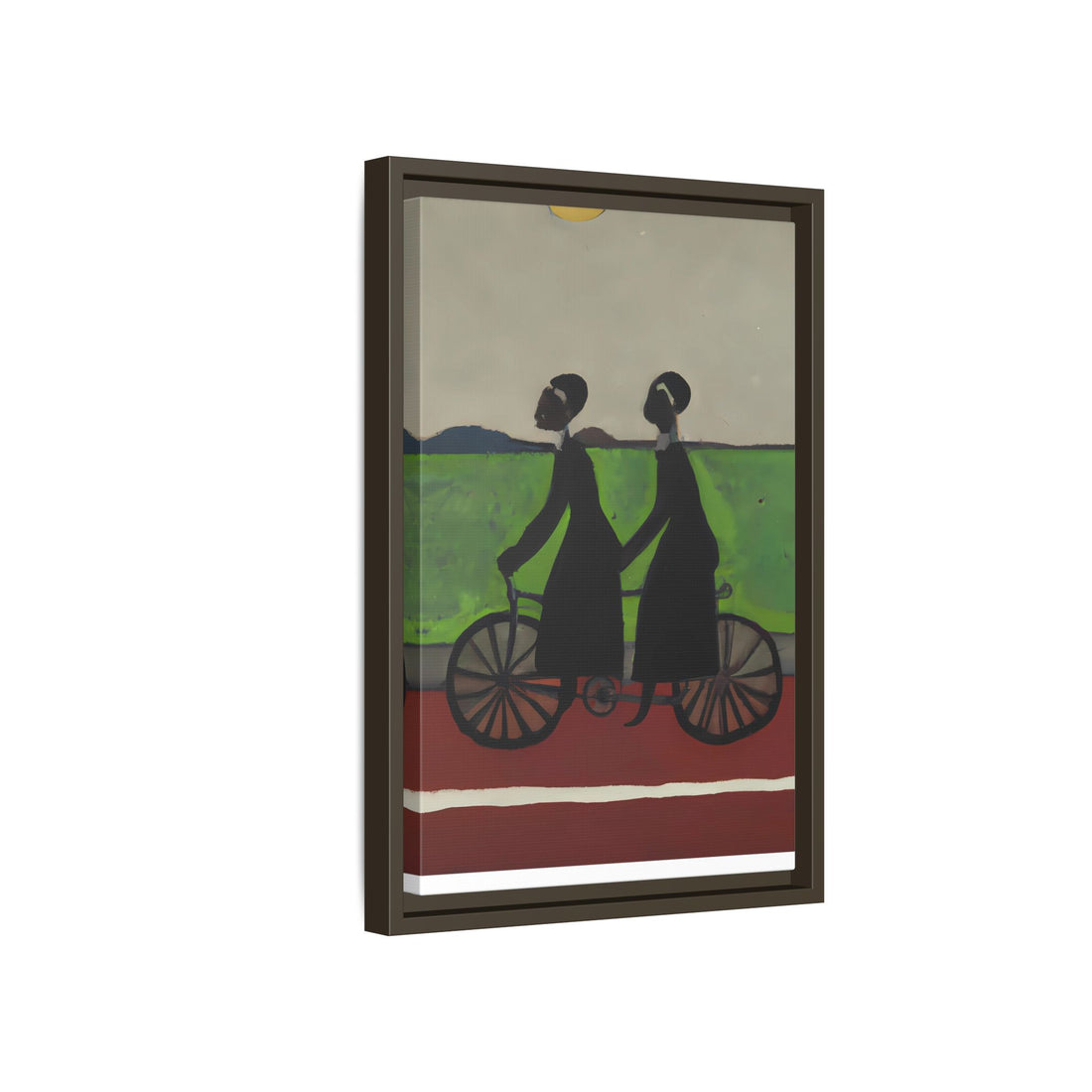 Double Ride, Folk Series, FRAMED Canvas Wall Art