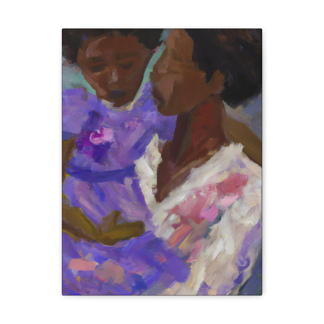 Lavender Mother, Canvas Wall Art Daughter Series