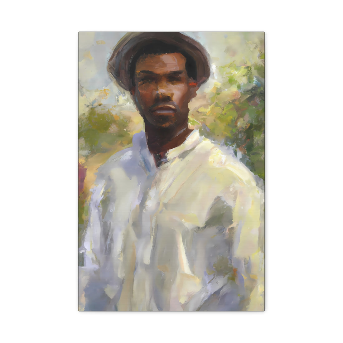 Man in White, Black Men Series CANVAS Wall Art