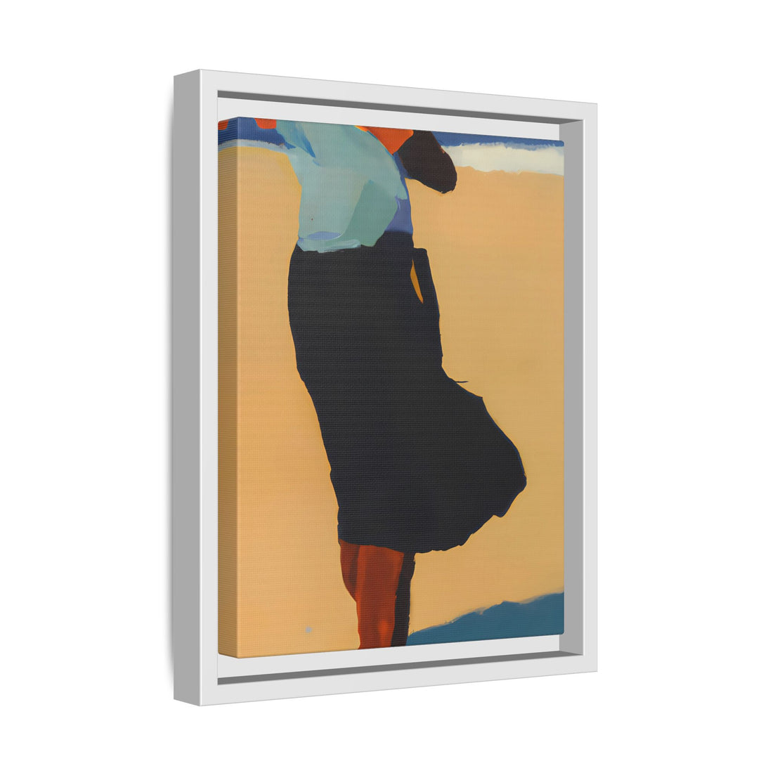 Optimistic, Fluid Series | Framed Canvas Wall Art