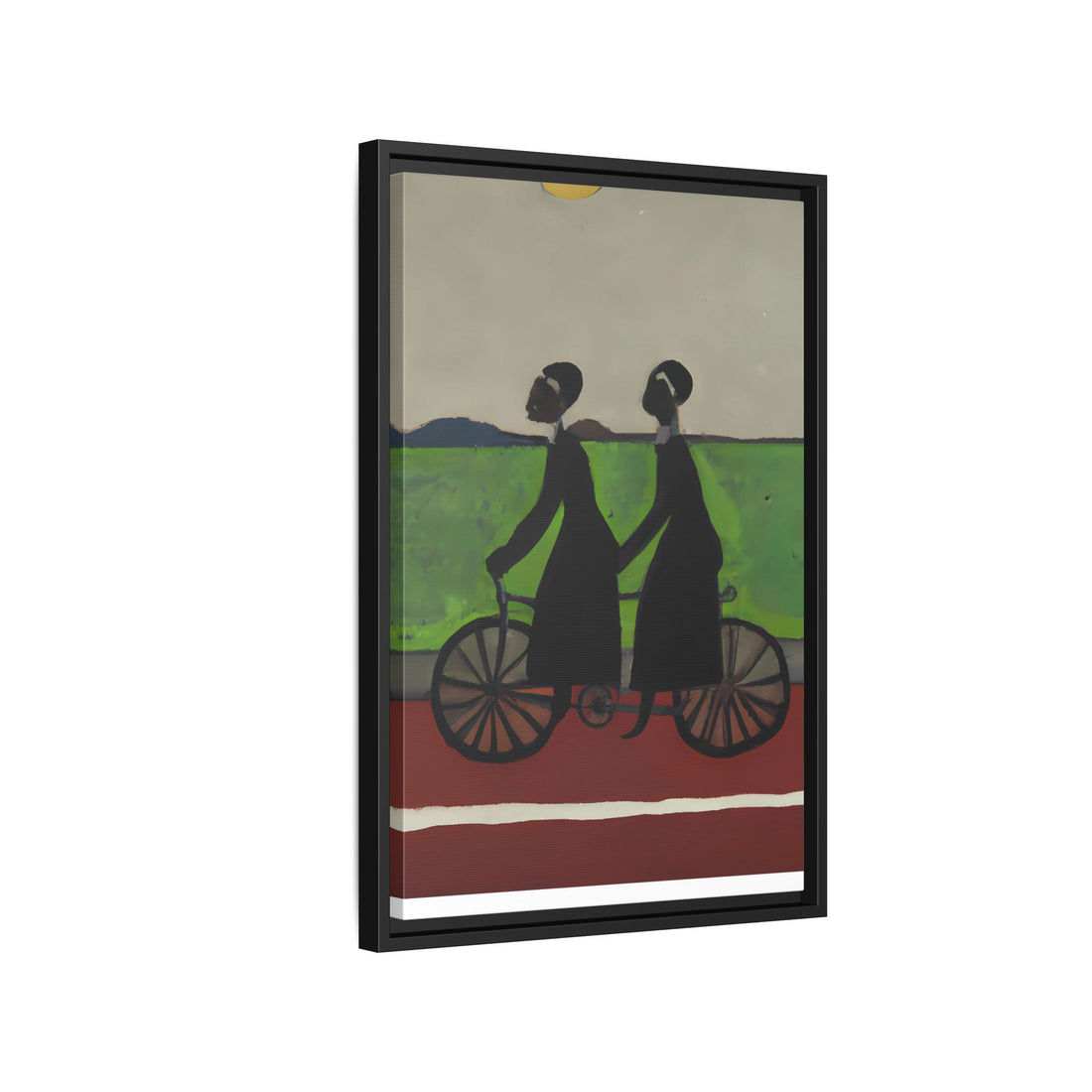 Double Ride, Folk Series, FRAMED Canvas Wall Art