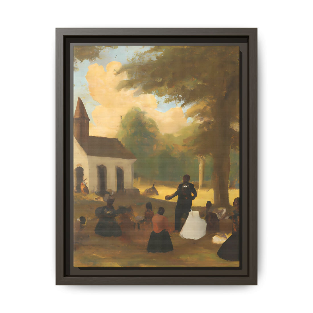 The Gathering, Vintage Series | Framed Canvas Wall Art
