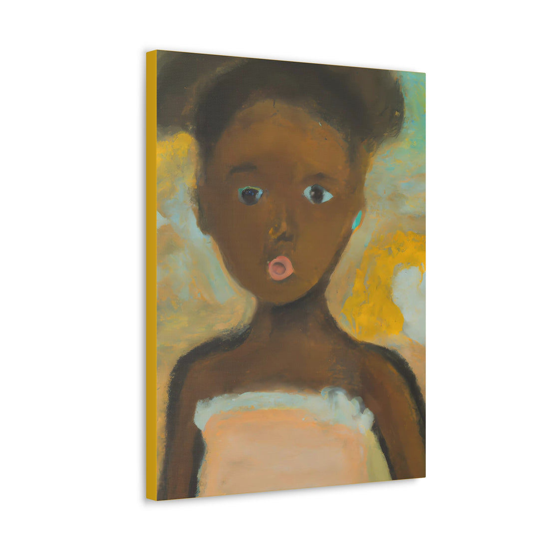 Girl in Peach 2, Canvas Wall Art Daughters Series