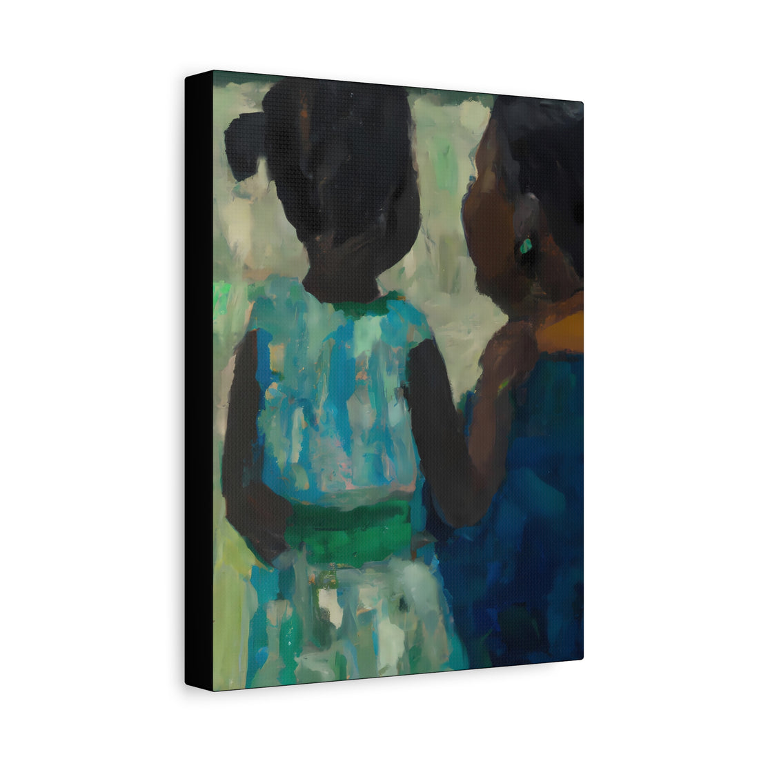 Blue Mother Canvas Wall Art Daughter Series