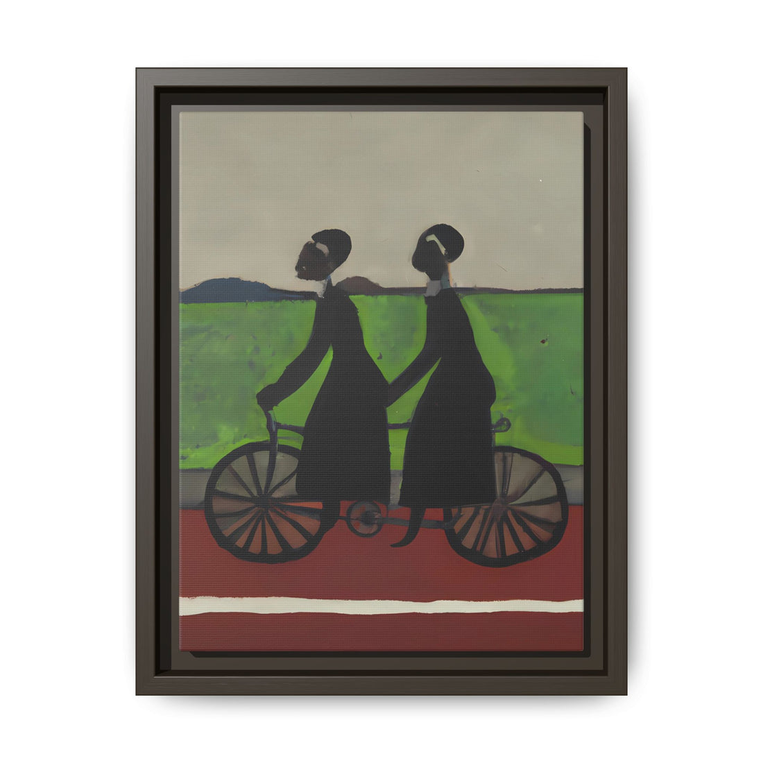 Double Ride, Folk Series, FRAMED Canvas Wall Art