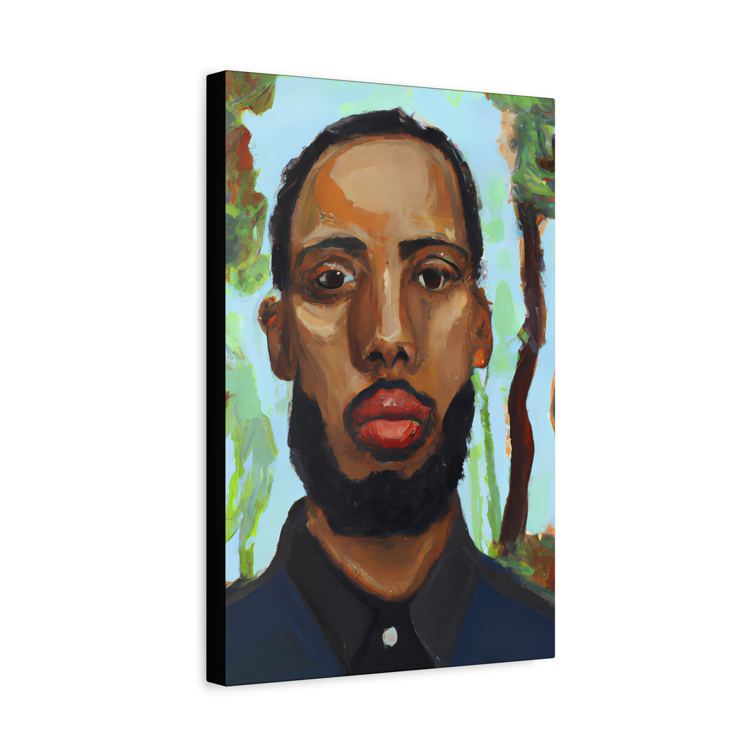 Man in Navy, Black Men Series CANVAS Wall Art
