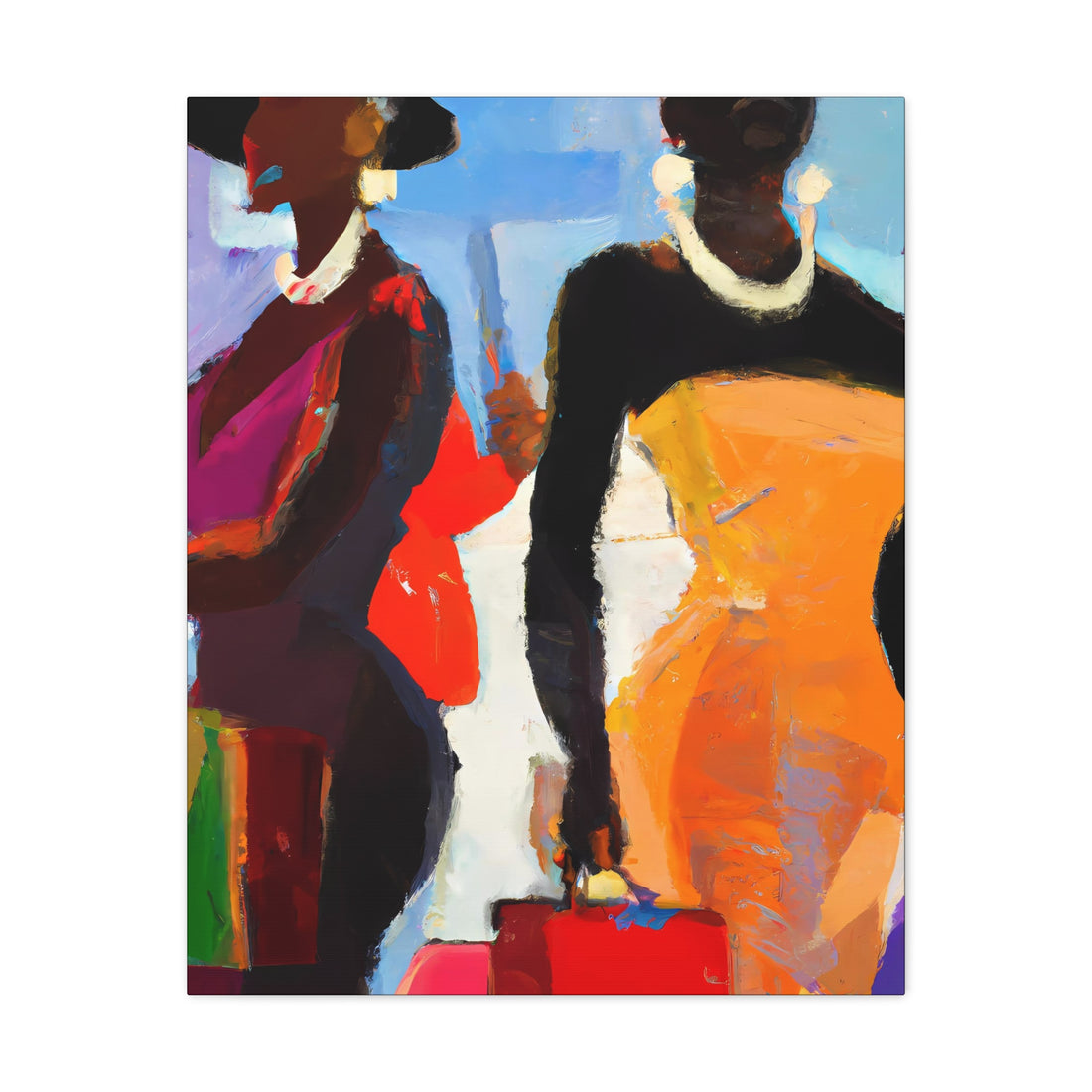 Lady in Yellow, Shopping Lifestyle Series | Canvas Wall Art