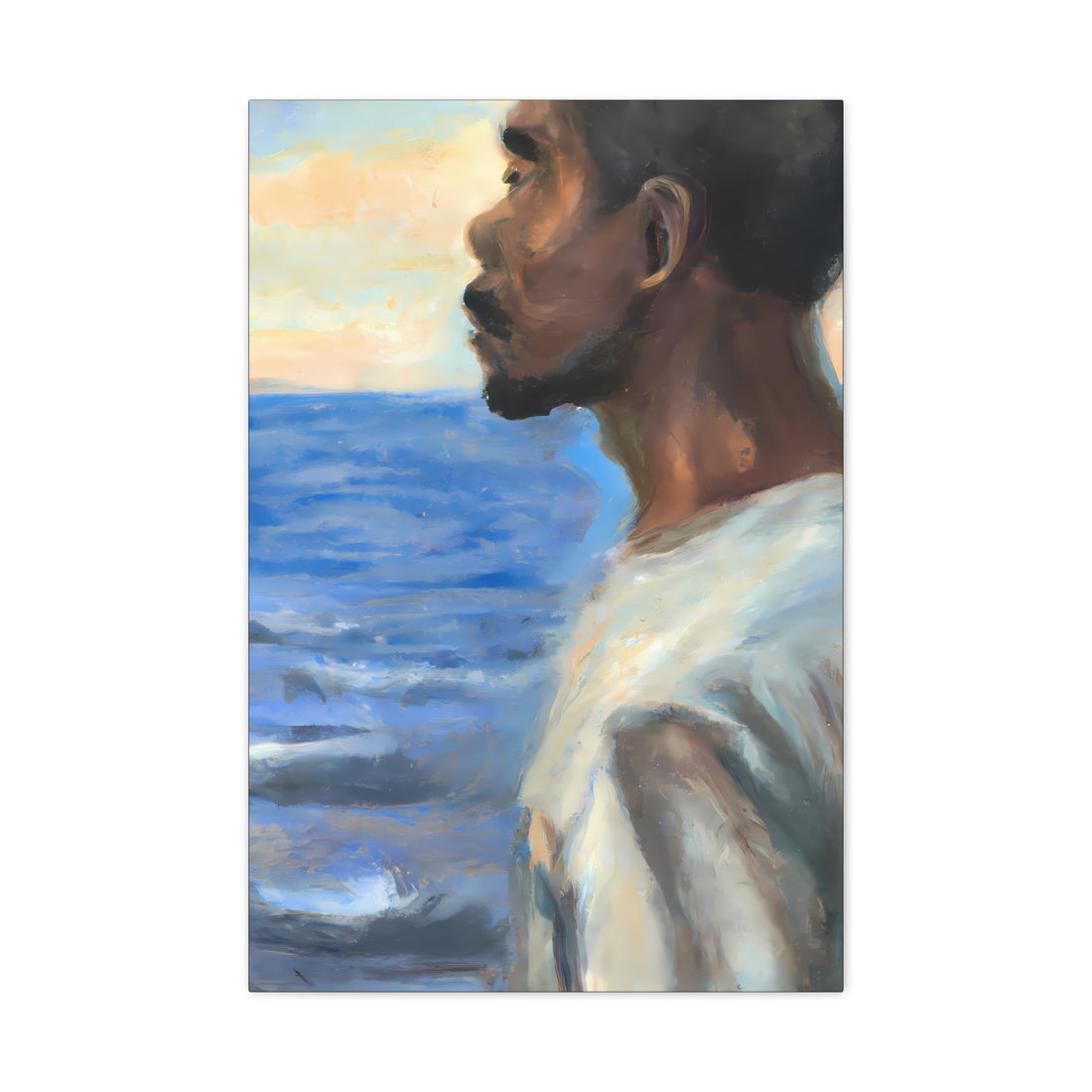 Black Man at Sea, Men Series CANVAS Wall Art