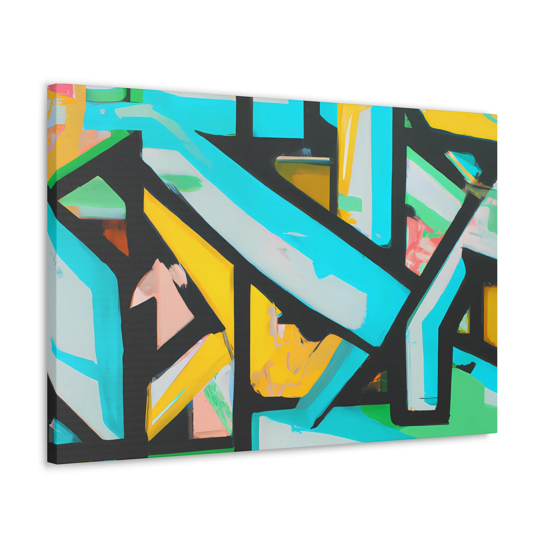 Turq Slide, Graffiti Series | Horizontal Wall Art