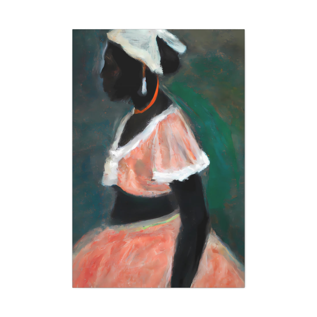 Lady in Peach, Romantic Art Series | Canvas Wall Art