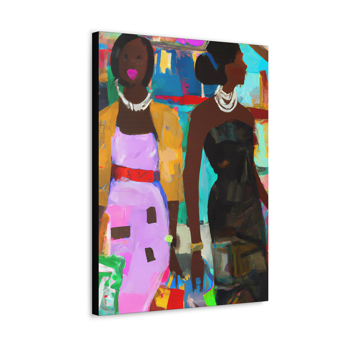 Lady in Pink, Shopping Lifestyle Series | Canvas Wall Art