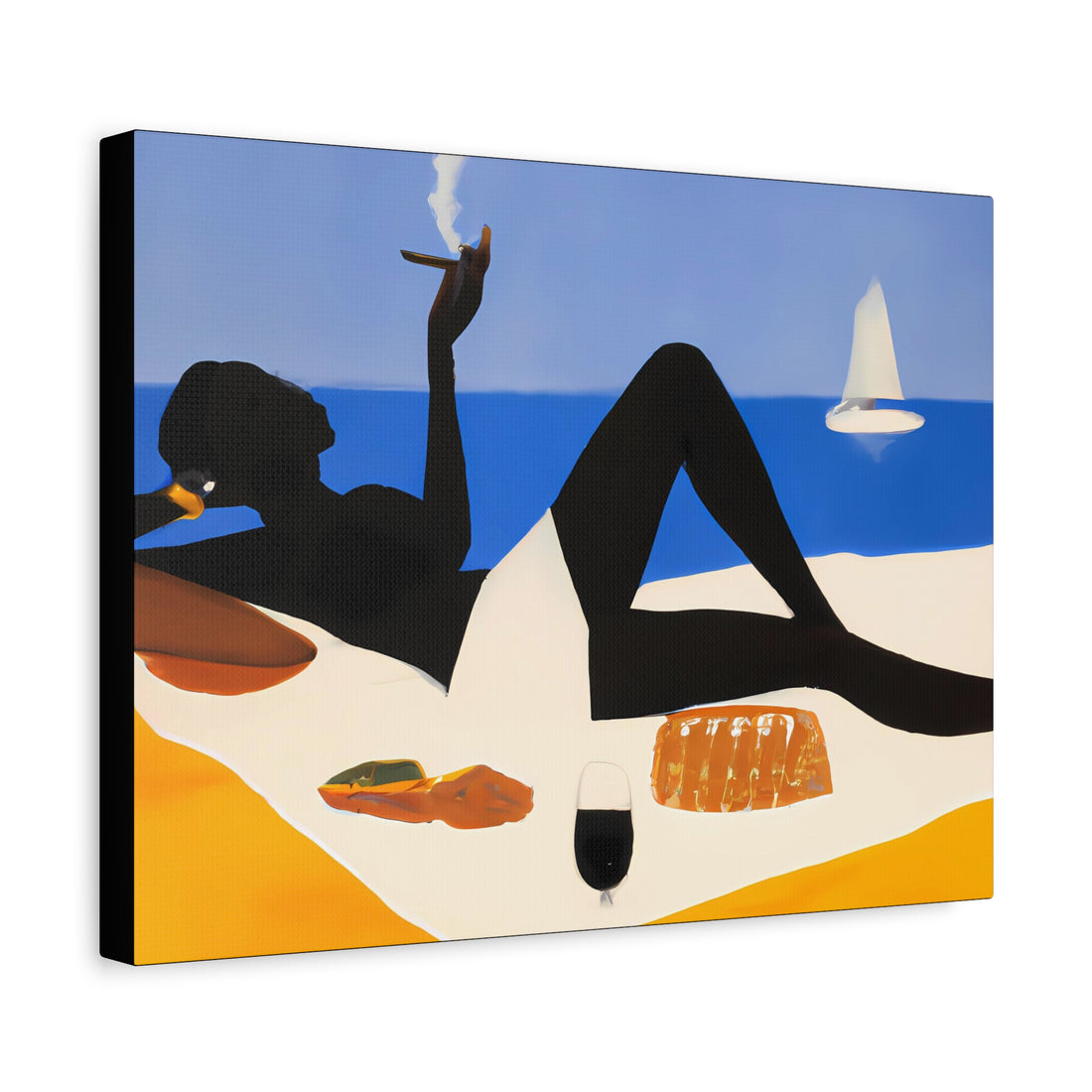 Ebony Lady, Over the Sofa | Horizontal CANVAS Art