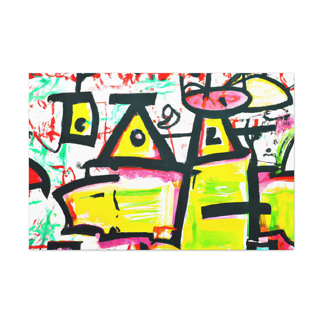 Yellow Eye, Graffiti Series | Horizontal Wall Art