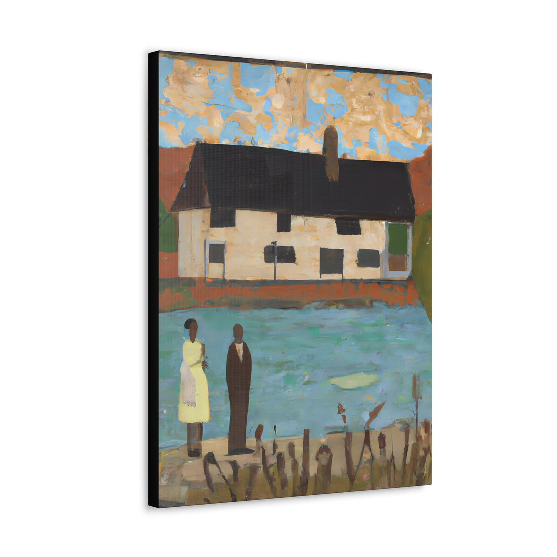 Lake House Folk Art Series, CANVAS wall art