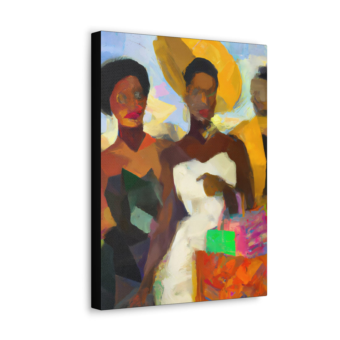 Lady in Cream, Shopping Lifestyle Series | Canvas Wall Art