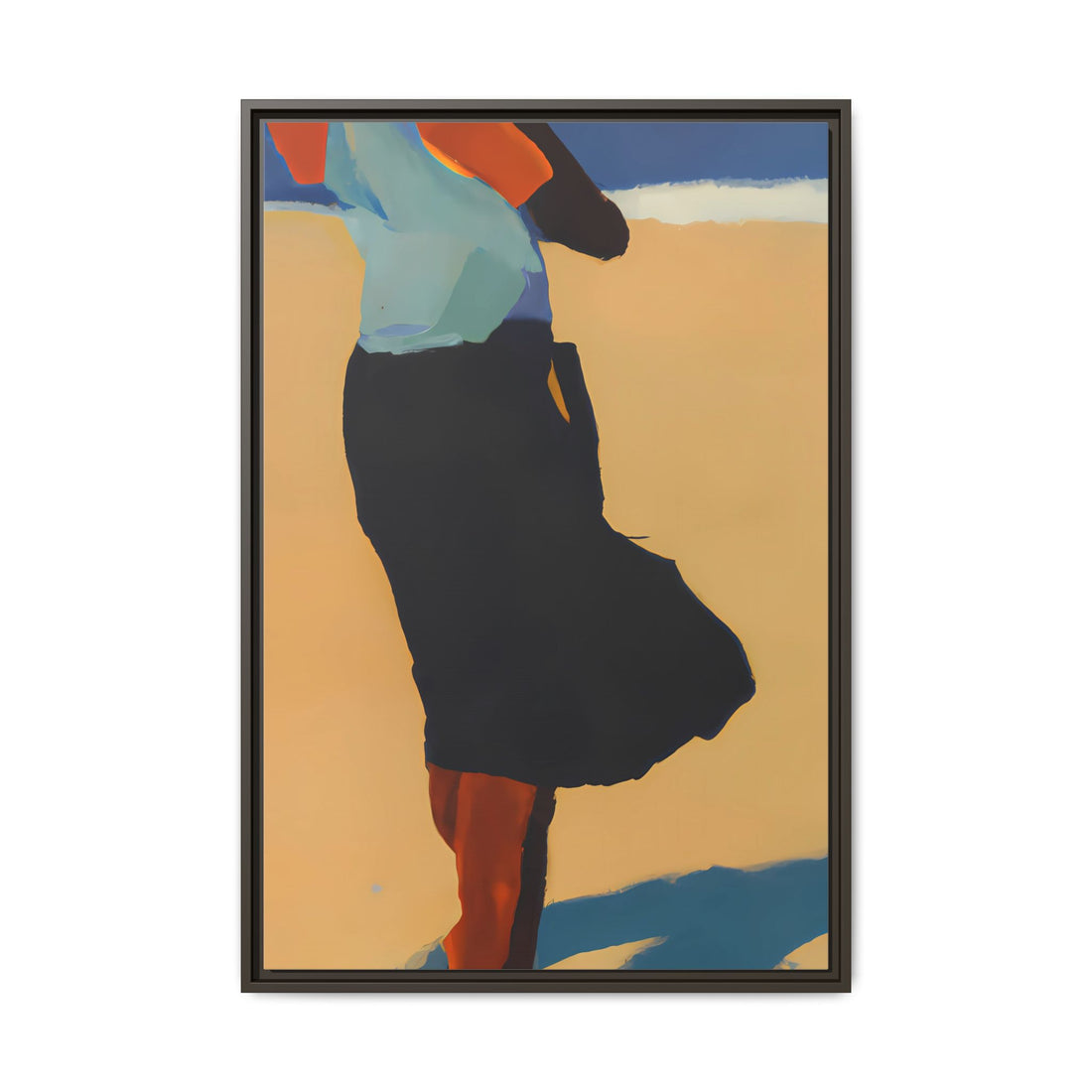 Optimistic, Fluid Series | Framed Canvas Wall Art