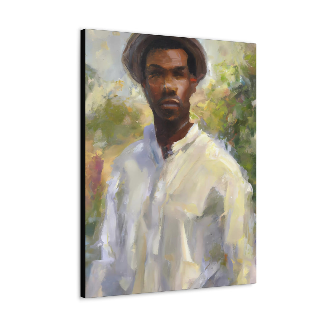 Man in White, Black Men Series CANVAS Wall Art